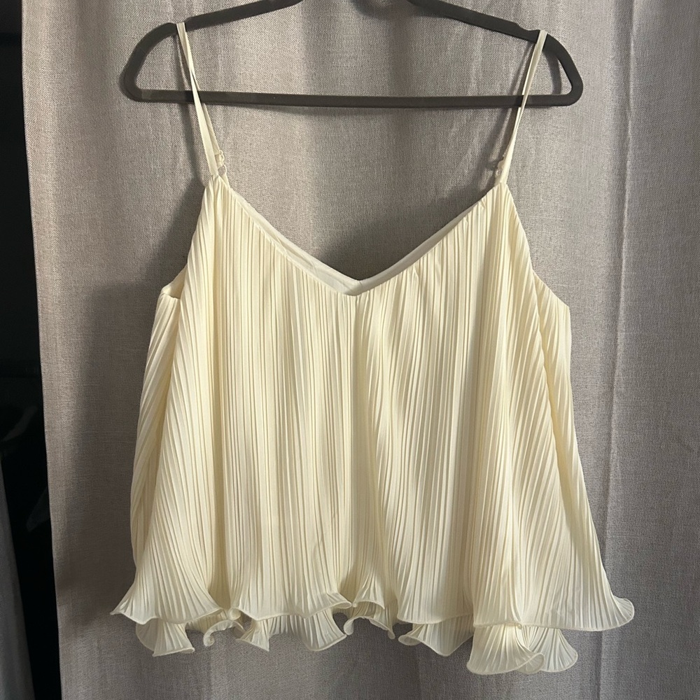 ANTHROPOLOGIE CREAM TANK🤍🩶